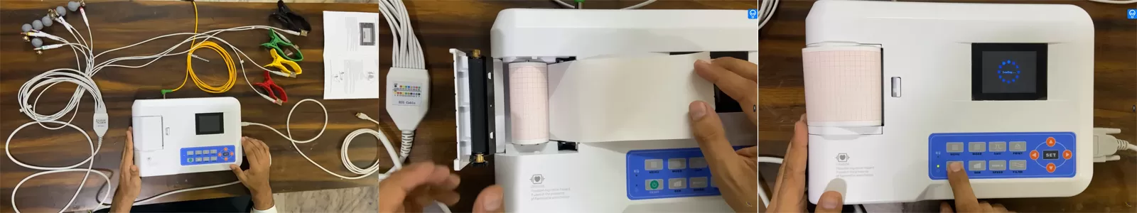 Steps for Using a ECG300G-VET Electrocardiograph