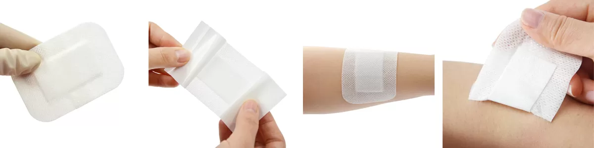 Steps for Using a non woven dresing