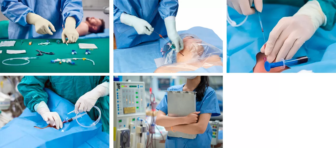 Steps for Using a Central Venous Catheter Kit